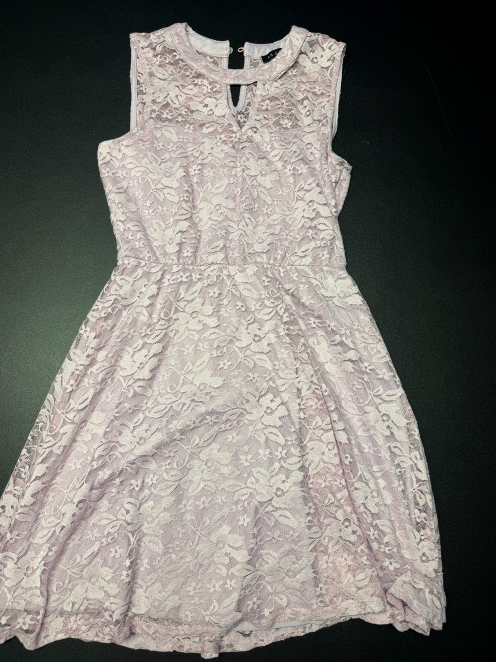 As U Wish Lace Fit-and-Flare Dress in Light Lavender Pink